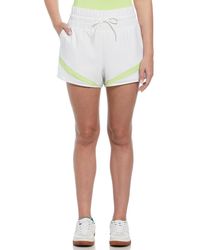 Original Penguin - Women's High Waist Tennis Short With Mesh Inserts In Bright White - Lyst