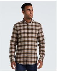 Original Penguin - Plaid Flannel Shirt In Tigers Eye - Lyst