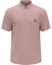 Original Penguin - Geometric Print Heritage Golf Polo Shirt In Strawberry Pink - Lyst