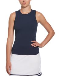 Original Penguin - Women's Ribbed Tennis Tank Top In Black Iris - Lyst