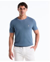 Original Penguin - Ribbed Sweater T-shirt In Copen Blue - Lyst