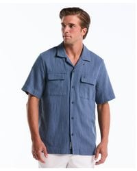 Original Penguin - Textured Dobby Short Sleeve Shirt In Sargasso Sea - Lyst