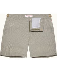 Orlebar Brown - Mid-Length Classic Textured Stripe Swim Shorts - Lyst