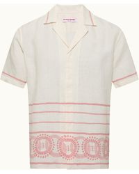 Orlebar Brown - Relaxed Fit Short-Sleeve 100% Linen Resort Shirt - Lyst