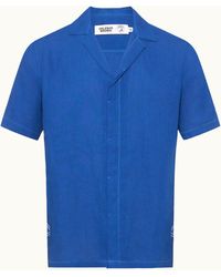 Orlebar Brown - Automobili Lamborghini Relaxed Fit Capri Collar Linen Shirt - Lyst