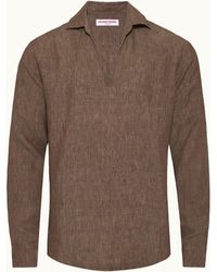 Orlebar Brown - Luxury Linen Overhead Shirt - Lyst