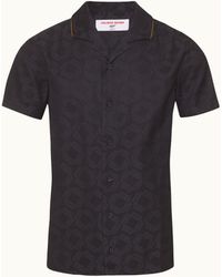 Orlebar Brown - Classic Fit Capri Collar Jacquard '007' Shirt - Lyst