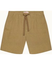Orlebar Brown - Relaxed Fit Drawcord Linen Shorts - Lyst