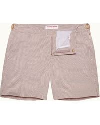 Orlebar Brown - Mid-Length Classic Textured Stripe Swim Shorts - Lyst