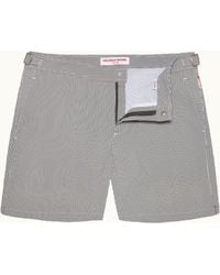 Orlebar Brown - Mid-Length Seersucker Stripe Swim Shorts - Lyst