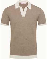Orlebar Brown - Contrast Polo Shirt Tailored Two-Tone Style - Lyst