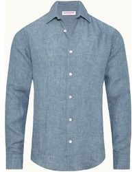 Orlebar Brown - Tailored Long Sleeve Linen Shirt - Lyst