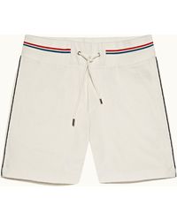 Orlebar Brown - O.b Stripe Tipping Towelling Sweat Shorts - Lyst