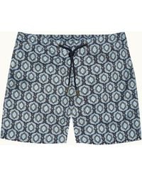 Orlebar Brown - Dark Printed Drawcord Swim Shorts - Lyst
