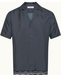 Orlebar Brown - Dark Luxury Printed Silk Shirt - Lyst