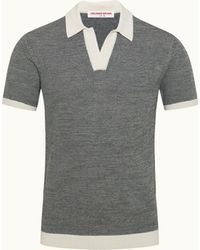 Orlebar Brown - Contrast Polo Shirt Luxury Summer Knit - Lyst