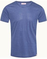 Orlebar Brown - Dark Tailored Linen T-Shirt - Lyst