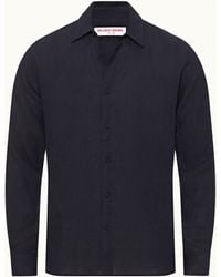 Orlebar Brown - Relaxed Fit Classic Collar Laundered Linen Shirt - Lyst