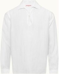 Orlebar Brown - Luxury Linen Long Sleeve Shirt - Lyst