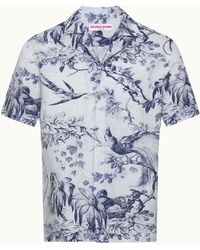 Orlebar Brown - Printed Linen Short Sleeve Shirt - Lyst