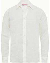 Orlebar Brown - Classic Collar Linen Shirt - Lyst