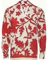 Orlebar Brown - Dragonflower Print Relaxed Fit Classic Collar Shirt - Lyst