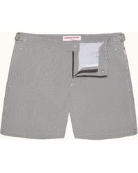Orlebar Brown - Mid-Length Seersucker Stripe Swim Shorts - Lyst