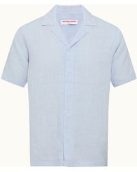 Orlebar Brown - Relaxed Fit Short-Sleeve 100% Italian Linen Resort Shirt - Lyst