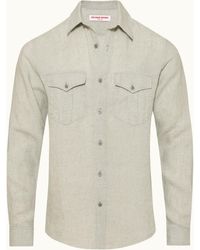 Orlebar Brown - Tailored Linen Button Shirt - Lyst