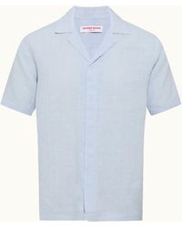Orlebar Brown - Relaxed Fit Short-Sleeve 100% Italian Linen Resort Shirt - Lyst