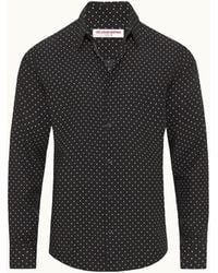 Orlebar Brown - Tailored Fit Classic Collar Long-Sleeve Polka Dot Shirt - Lyst