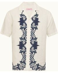 Orlebar Brown - Mirabello Border Linen Shirt - Lyst