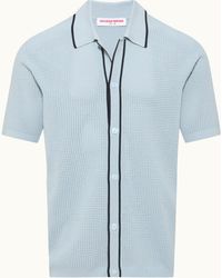 Orlebar Brown - Tailored Fit Waffle Mesh Stitch Polo Shirt - Lyst
