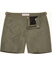 Orlebar Brown - Mid-Length Tape Stripe Linen Blend Swim Shorts - Lyst
