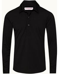 Orlebar Brown - Tailored Fit Long-Sleeve Merino Polo Shirt For - Lyst