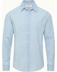 Orlebar Brown - Tailored Chambray Long Sleeve Shirt - Lyst