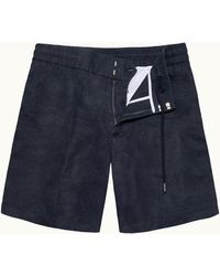 Orlebar Brown - Dark Linen Tailored Shorts - Lyst