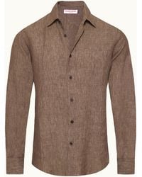 Orlebar Brown - Luxury Linen Long Sleeve Shirt - Lyst