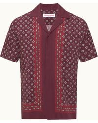 Orlebar Brown - Relaxed Fit Short-Sleeve 100% Lyocell Resort Shirt - Lyst