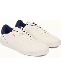 Orlebar Brown Carmel Off White/navy Canvas Casual Shoe - Blue