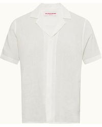 Orlebar Brown - Relaxed Fit Capri Collar Linen Shirt - Lyst