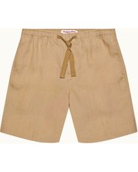 Orlebar Brown - Relaxed Fit Italian Linen Drawcord Shorts - Lyst