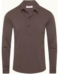 Orlebar Brown - Merino Polo Shirt Long-Sleeve Tailored Knit - Lyst