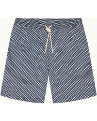 Orlebar Brown - Dark Printed Long Swim Shorts - Lyst