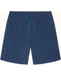 Orlebar Brown - And Automobili Lamborghini Geometric Jacquard Towelling Sweat Shorts - Lyst