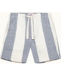 Orlebar Brown - Relaxed Fit Stripe Linen Shorts - Lyst