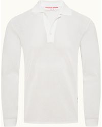 Orlebar Brown - Classic Fit Long Sleeve Pique Stitch Polo Shirt - Lyst