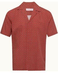Orlebar Brown - Relaxed Fit Short-Sleeve 100% Lyocell Resort Shirt - Lyst