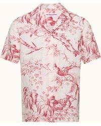 Orlebar Brown - Printed Linen Short Sleeve Shirt - Lyst