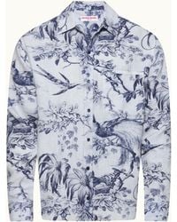 Orlebar Brown - Printed Linen Long Sleeve Shirt - Lyst